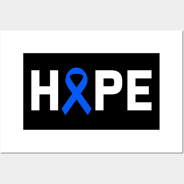 Hope Colon Cancer Awareness Zodiac Ribbon Support Gift Wall Art by followthesoul